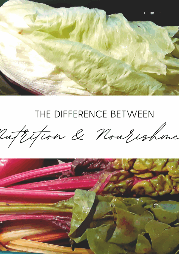 The Difference Between Nutrition and Nourishment